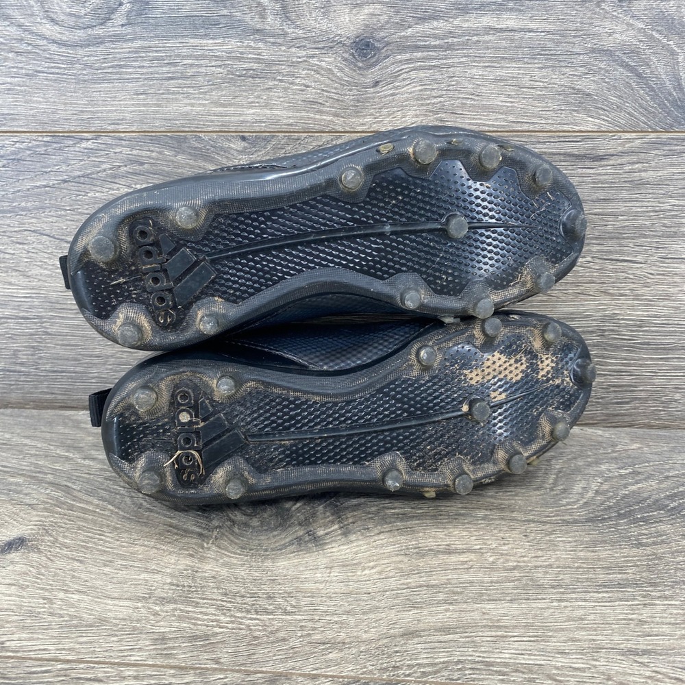 adidas Adizero Football Cleats Kids Size 1.5 Black Textured Low Top ID1458 - Picture 2 of 9